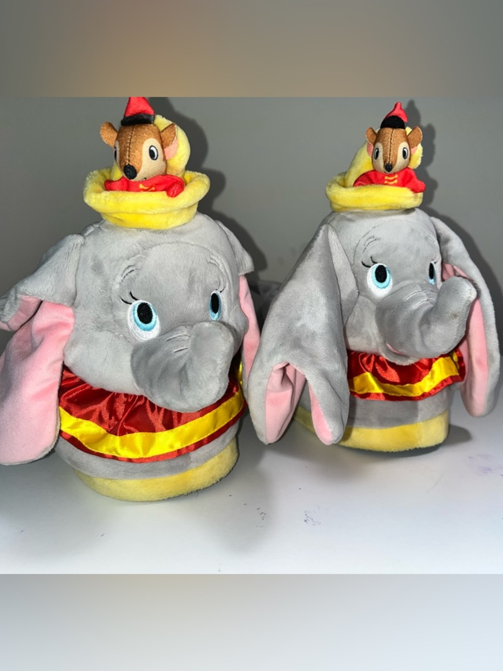 Disney Dumbo slippers in Gray, Yellow and Red with Chipy